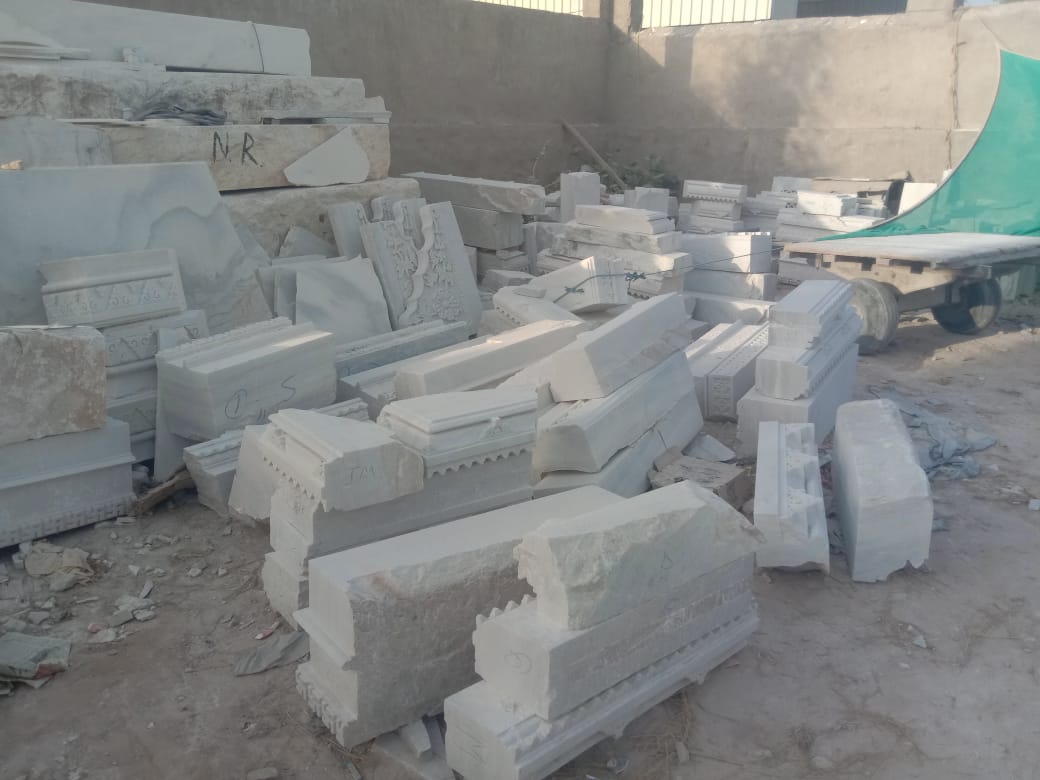 Thakurdwara makrana white marble installation 